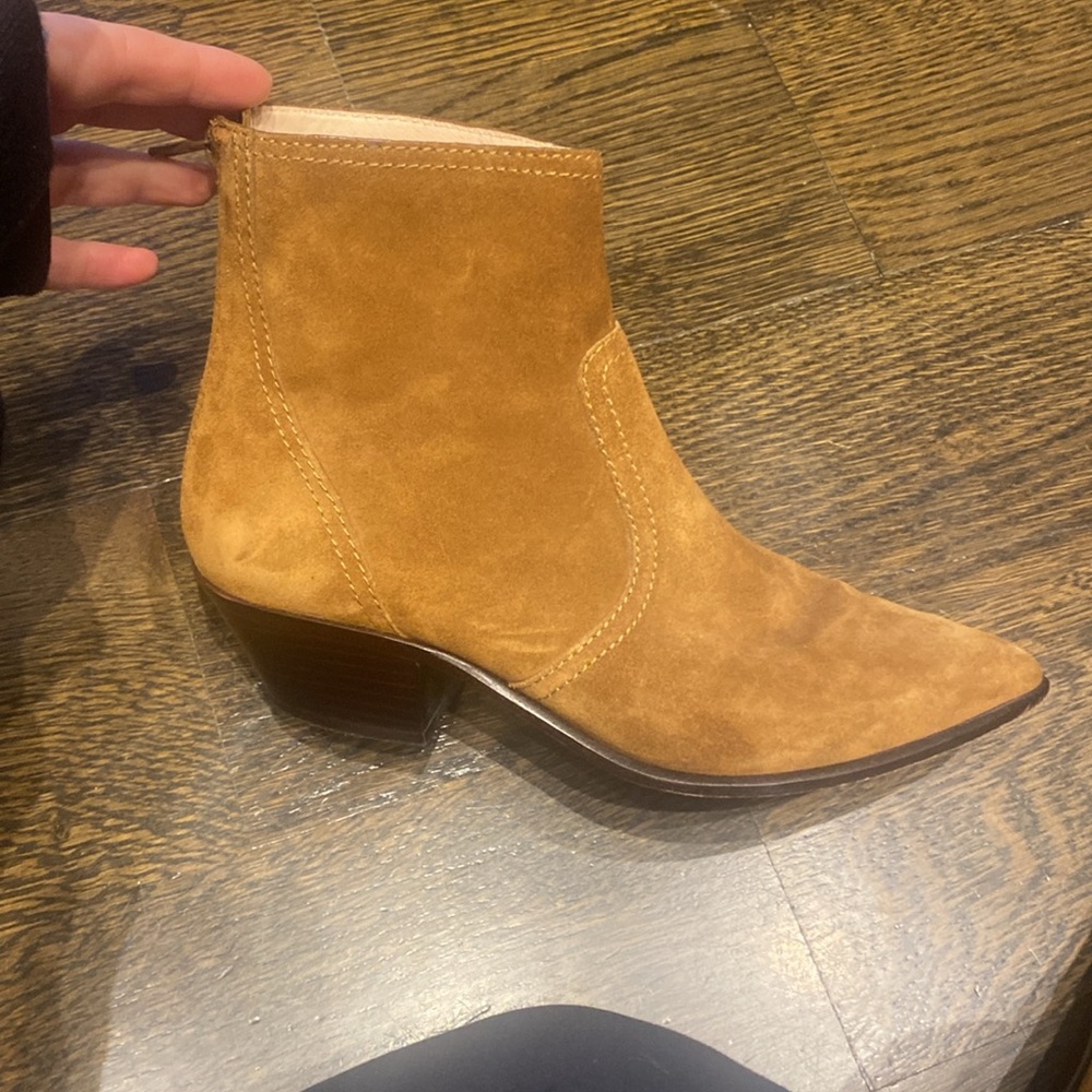 Loeffler Randall Camel Suede bootie - barely worn!